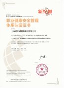 淞江集团《职业健康安全管理体系认证证书》扫描件